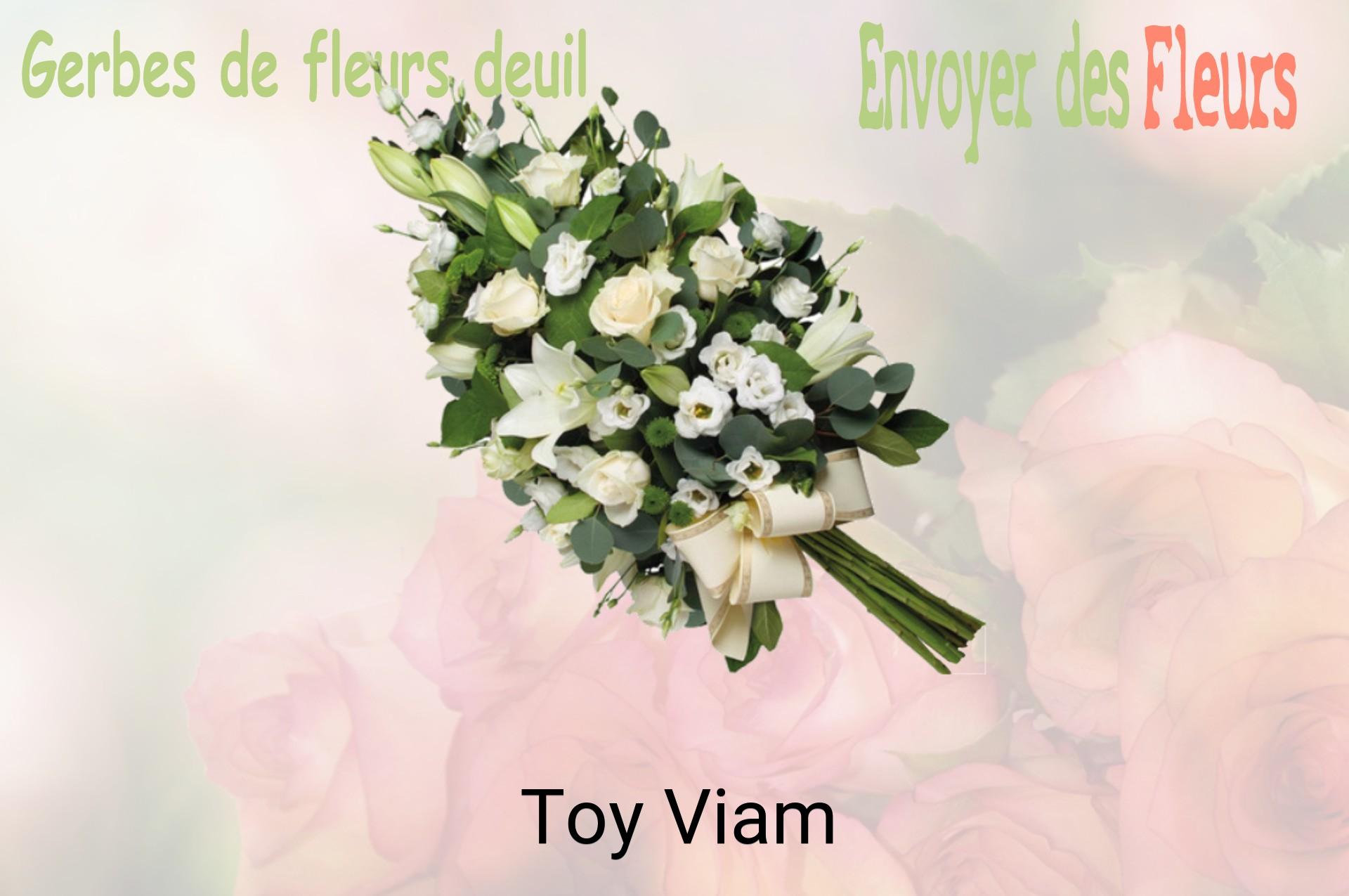 Gerbe de fleurs de deuil livrée à Toy-Viam